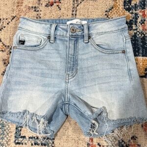 Kancan Light Blue Denim Women Shorts